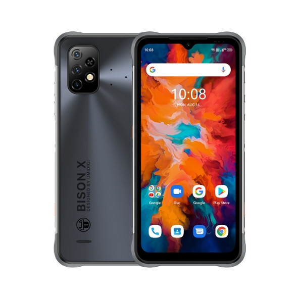 [HK Warehouse] UMIDIGI BISON X10 Rugged Phone, 4GB+128GB, IP68/IP69K Waterproof Dustproof Shockproof, Triple Back Cameras, 6150mAh Battery, Side Fingerprint Identification, 6.53 inch Android 11 MTK Helio P60 Octa Core up to 2.0GHz, OTG, NFC, PTT, Net