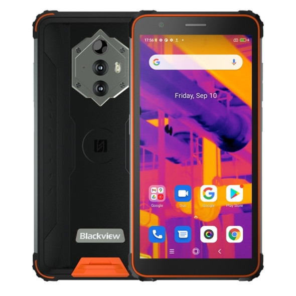 [HK Warehouse] Blackview BV6600 Pro Thermal Rugged Phone, 4GB+64GB, Dual Back Cameras, IP68/IP69K/MIL-STD-810G Waterproof Dustproof Shockproof, 8580mAh Battery, 5.7 inch Android 11.0 MTK6765V/CA Helio P35 Octa Core up to 2.3GHz, OTG, NFC,Network: 4G(