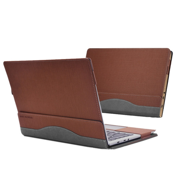 Laptop PU Leather Protective Case For Lenovo Yoga 730-13(Business Brown)