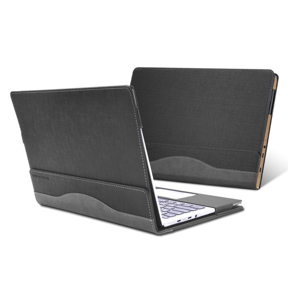 Laptop PU Leather Protective Case For Lenovo Yoga 720-15(Gentleman Gray)