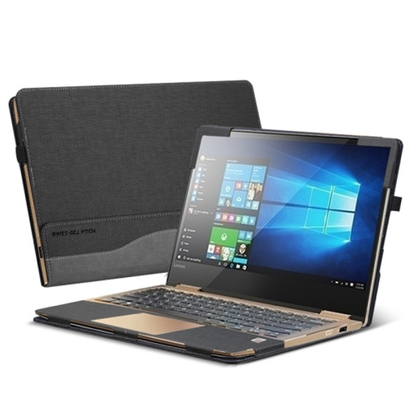 Laptop PU Leather Protective Case For Lenovo Yoga 720-13(Gentleman Gray)