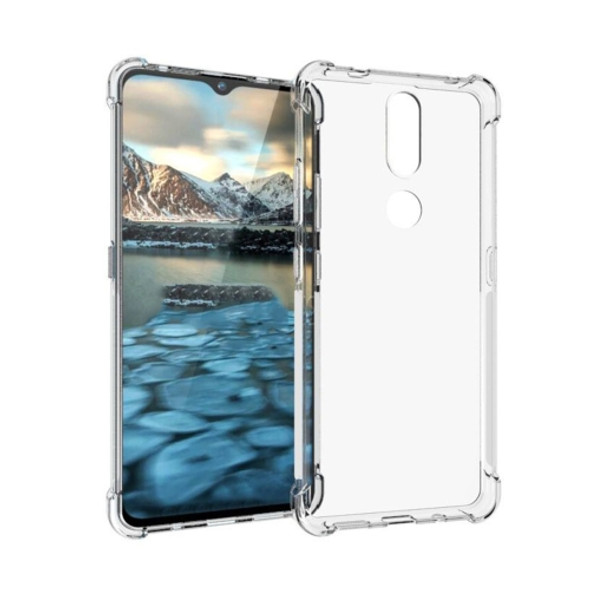 For Nokia 2.4 Shockproof Non-slip Thickening TPU Phone Case(Transparent)