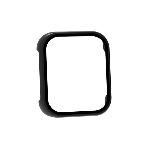 For OPPO Watch 2 42mm / 46mm PC + Tempered Glass Watch Protective Case(Black)