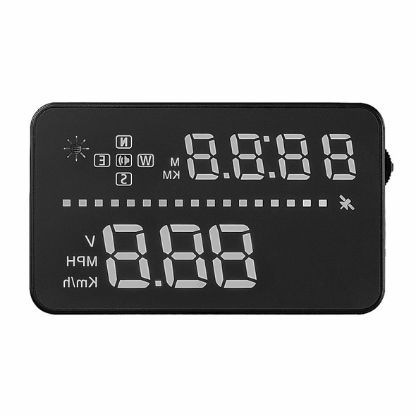 A3 3.5 inch Car GPS HUD / OBD Vehicle-mounted Gator Automotive Head Up Display Security System with Multi-color LED, Support Car Speed & Local Real Time & Driving Direction / Distance / Time & Voltage & Elevation & Satellite Signal Display, Support L