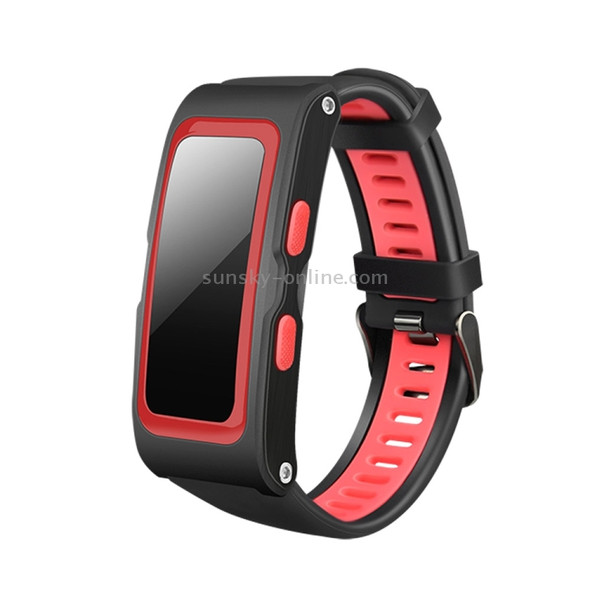 T28 0.96 Inch OLED Touch Screen GPS Track Record Smart Bracelet, IP67 Waterproof, Support Pedometer / Heart Rate Monitor / Blood Pressure Monitor / Notification Remind / Call Reminder / Smart Alarm / Answer Calls / Sedentary remind / Sleep Monitor, C