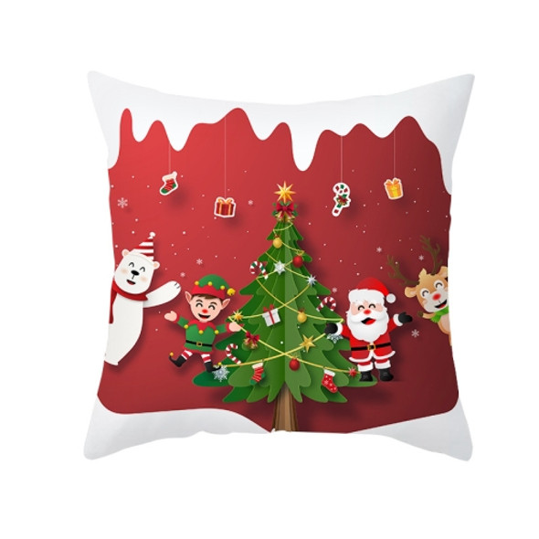 3 PCS Christmas Peach Skin Cartoon Sofa Pillowcase Without Pillow Core, Size: 45x45cm(TPR334-3)