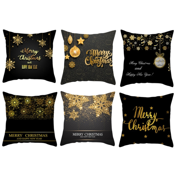 3 PCS Christmas Peach Skin Sofa Pillowcase Cushion Cover Without Pillow Core, Size: 45x45cm(TPR220-13)