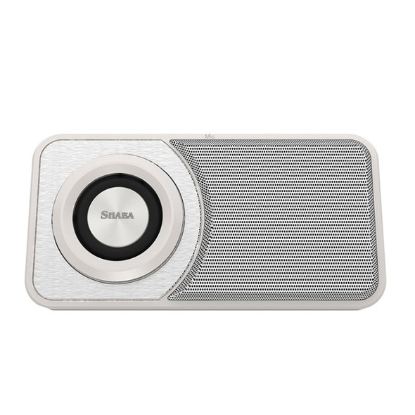 SHABA VS-025 Ultra-Thin Portable Bluetooth Speaker Support TF Card(White)
