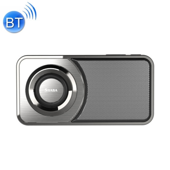 SHABA VS-025 Ultra-Thin Portable Bluetooth Speaker Support TF Card(Dark Gray)