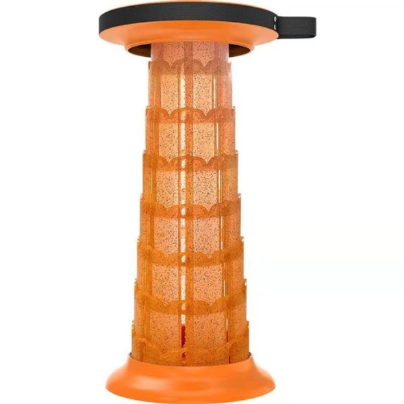 Outdoor Portable Lotus Heightened Folding Telescopic Stool(Orange)