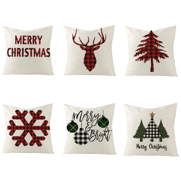 2 PCS Christmas Home Linen Pillowcase Without Pillowcore, Size: 45x45cm(JYM104-3)