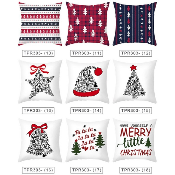 3 PCS Cartoon Christmas Pillow Case Home Office Sofa Cushion Cover Without Pillow Core, Size: 45x45cm(TPR303-16)