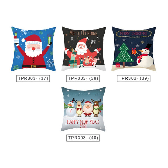 3 PCS Cartoon Christmas Pillow Case Home Office Sofa Cushion Cover Without Pillow Core, Size: 45x45cm(TPR303-39)