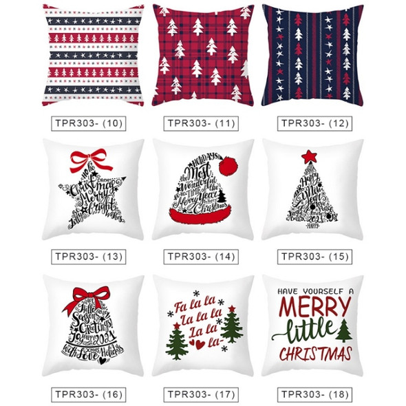 3 PCS Cartoon Christmas Pillow Case Home Office Sofa Cushion Cover Without Pillow Core, Size: 45x45cm(TPR303-14)