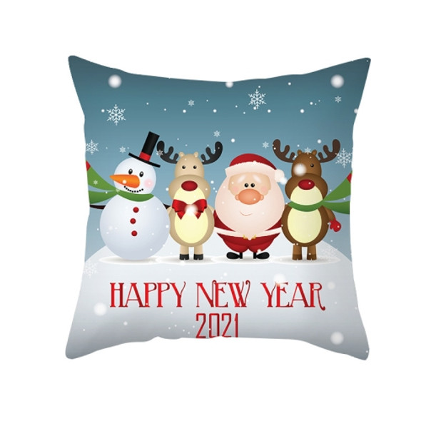 3 PCS Cartoon Christmas Pillow Case Home Office Sofa Cushion Cover Without Pillow Core, Size: 45x45cm(TPR303-40)