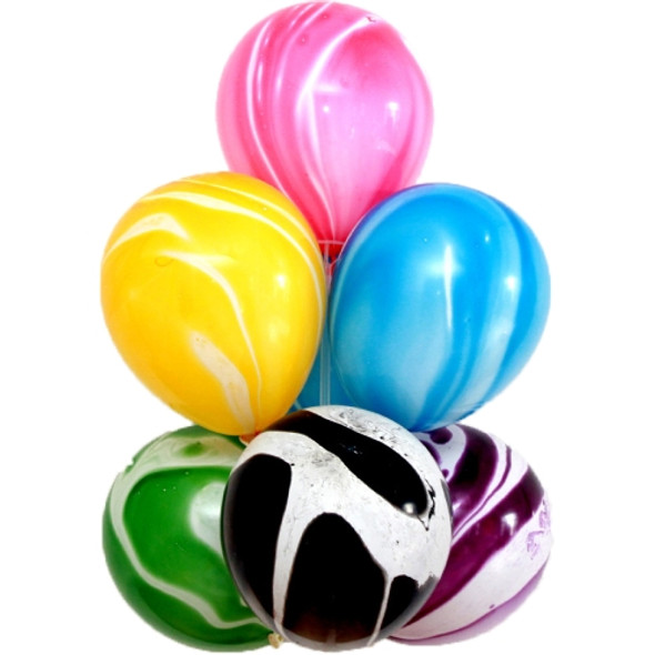 100 PCS 10 Inch Agate Latex Balloon Wedding Festival Party Decorative Balloon(Mixed Color)