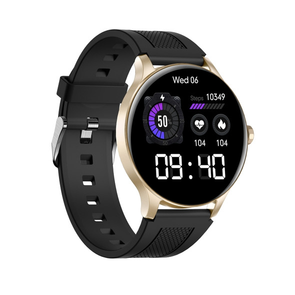 NY20 1.3 inch Smart Watch, Support Sleep Monitor / Blood Oxygen Monitor(Black Gold)