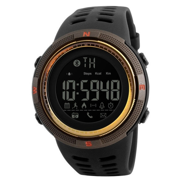 SKMEI 1250 Men Outdoor Waterproof Sports Digital Watch Multi-Function Watch(Coffee/Gold)