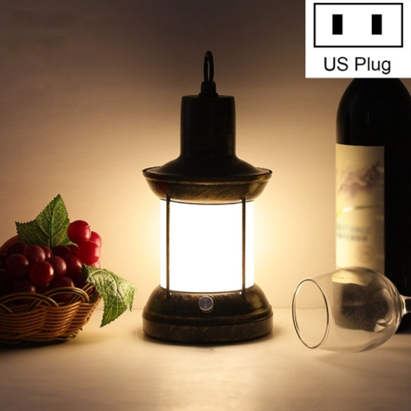 HT-TD1W33 Retro LED Charging Bar Decorative Atmosphere Lamp, Style:B-Warm White(US Plug)