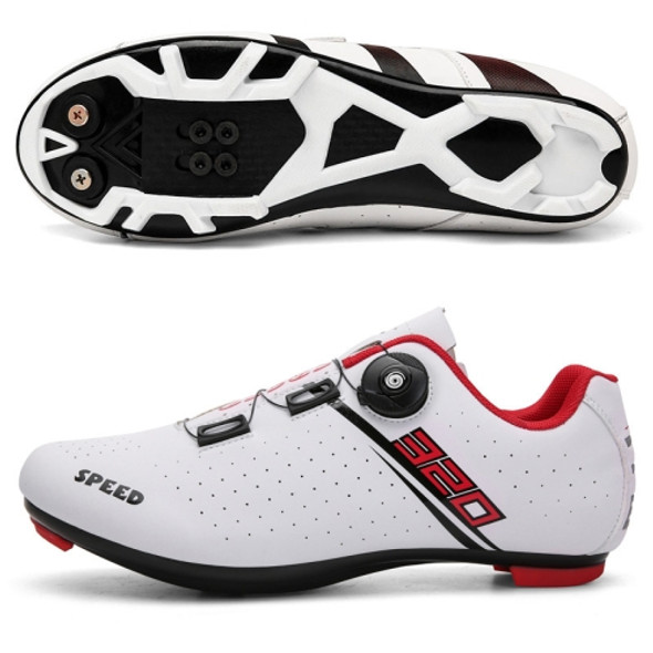 L88 Bicycle Road Riding Power-Assisted Hard-Soled Shoes, Size: 47(Mountain-White)