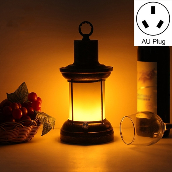 HT-TD1W33 Retro LED Charging Bar Decorative Atmosphere Lamp, Style:B-Flame Light(AU Plug)