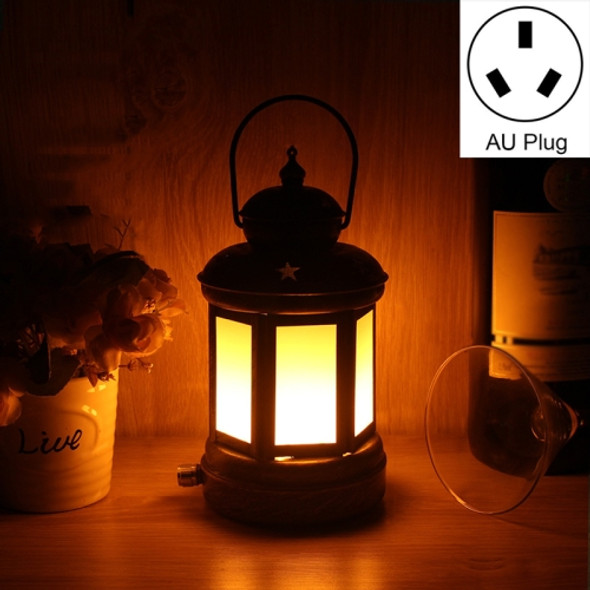 HT-TD1W33 Retro LED Charging Bar Decorative Atmosphere Lamp, Style:C-Flame Light(AU Plug)