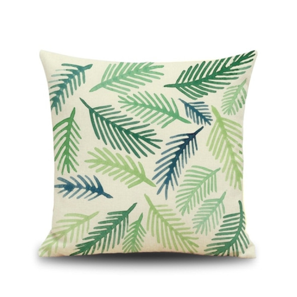 2 PCS Leaf 3D Printed Abstract Geometric Linen Pillowcase, Without Pillow Core, Size: 45x45cm(R-PS035)