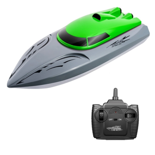 806 2.4G Remote Control Boat High Speed Boat Rechargeable Children Racing Boat Summer Water Toy, Specification: Single Battery  (Green)