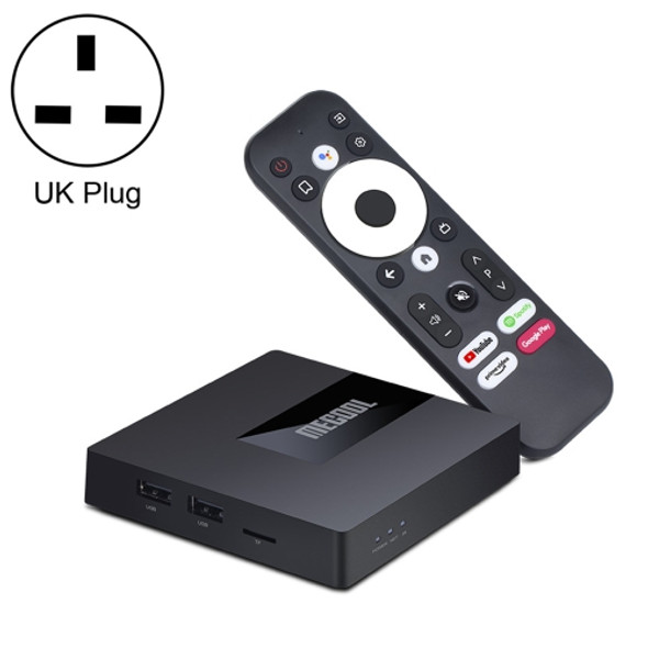 MECOOL KM7 4K TV Box, Android 11 Amlogic S905Y4 CPU 4GB+64GB wtih Remote Control, UK Plug