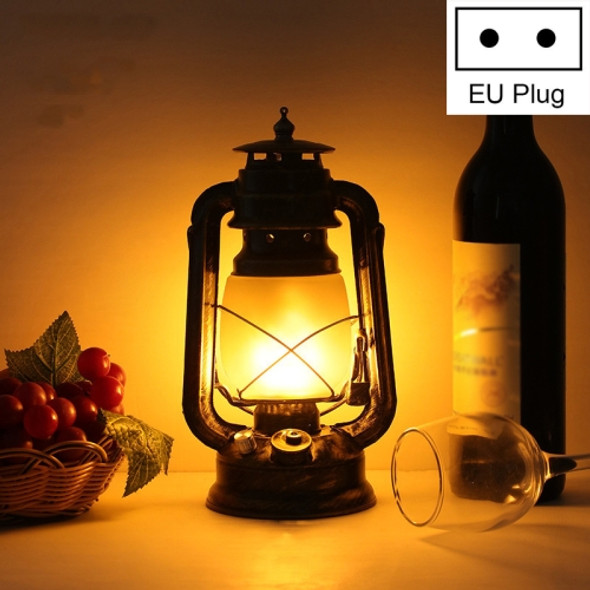 HT-TD1W33 Retro LED Charging Bar Decorative Atmosphere Lamp, Style:A-Flame Light(EU Plug)