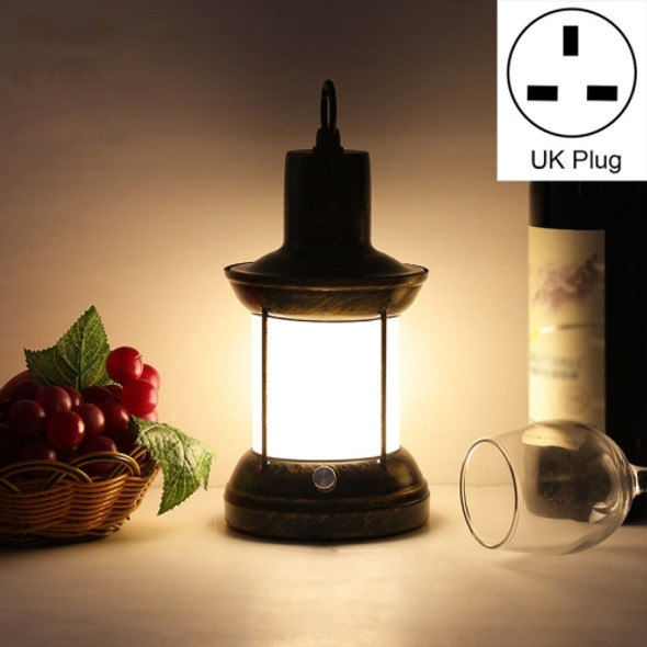 HT-TD1W33 Retro LED Charging Bar Decorative Atmosphere Lamp, Style:B-Warm White(UK Plug)