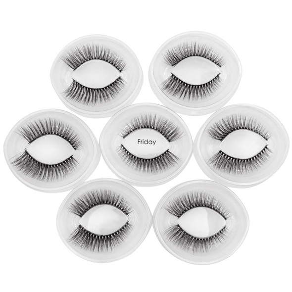 ShidiShangpin 3D Mink False Eyelashes Natural Three-Dimensional 7 Pairs Of Eyelashes Set(Friday)