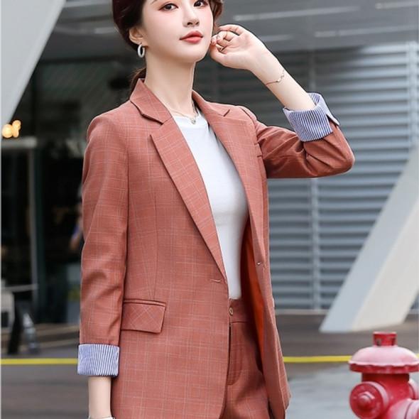 Business Wear Fashion Casual Suit Work Clothes Suit, Style: Coat + Pants (Color:Red Size:XXXL)