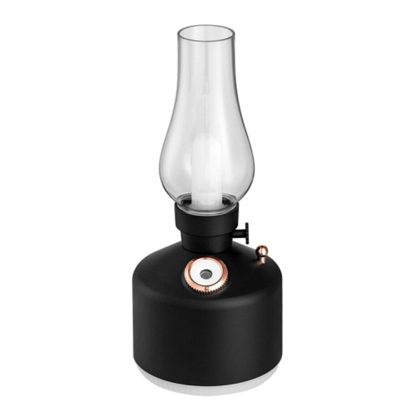 LED Retro Night Light Bar Cafe Restaurant Bedside Atmosphere Light Humidifier(Black)