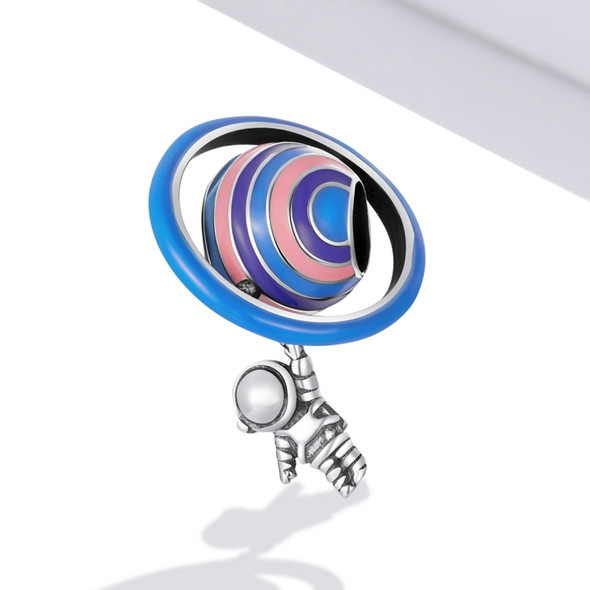 S925 Sterling Silver Planet Astronaut Beads DIY Bracelet Necklace Accessories