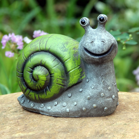 HSR001 Outdoor Solar Animal Resin Lawn Light(Snail)