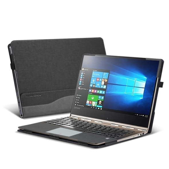 13.9 inch PU Leather Laptop Protective Cover For Lenovo Yoga 5 Pro /  Yoga 910(Gentleman Gray)