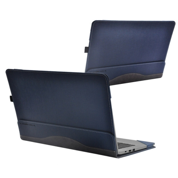 PU Leather Laptop Protective Case For Huawei Honor MagicBook(Dark Blue)