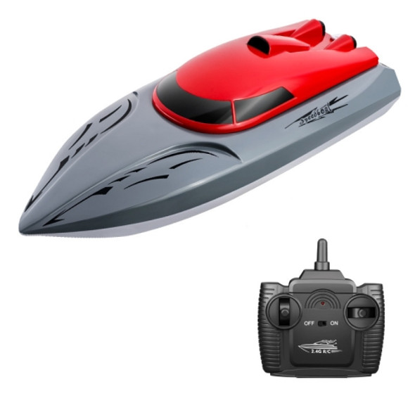 806 2.4G Remote Control Boat High Speed Boat Rechargeable Children Racing Boat Summer Water Toy, Specification: Single Battery (Red)