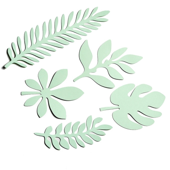 10 in 1 Creative Paper Cutting Shooting Props Tree Leaves Papercut Jewelry Cosmetics Background Photo Photography Props(Light Green)