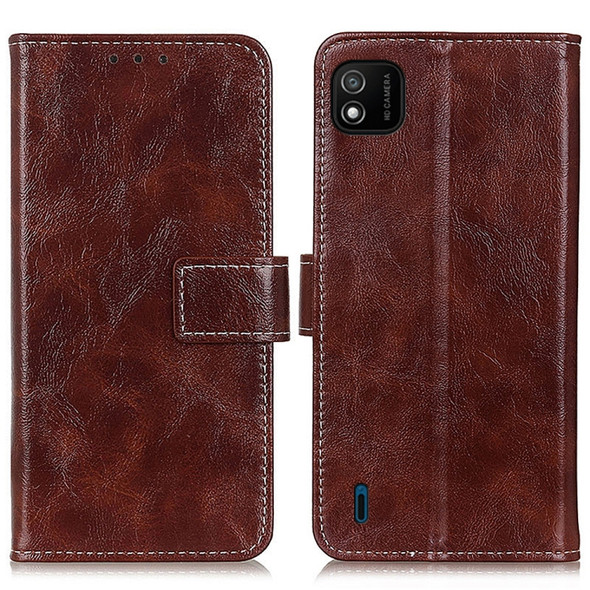 For Wiko Y62 Retro Crazy Horse Texture Horizontal Flip Leather Case with Holder & Card Slots & Photo Frame & Wallet(Brown)