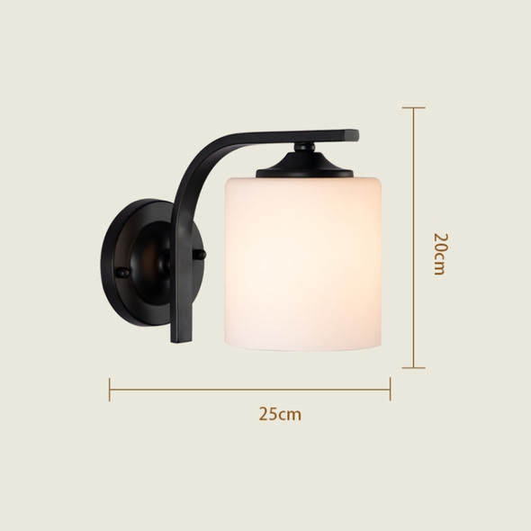 Bedroom Bedside Wall Lamp Indoor LED Lamp, Power Source:5W White Light(2032 Black)