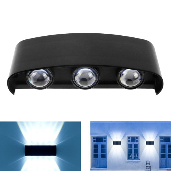 6 LEDs Garden Aluminum Double Head Wall Light(White Light)