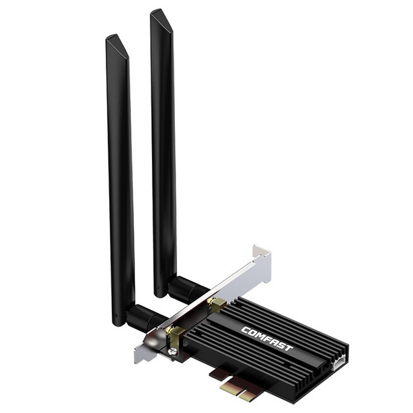 COMFAST CF-AX210 PRO 5374Mbps Tri-band + Bluetooth 5.2 Wireless WiFi6E PCI-E Network Card with Heat Sink