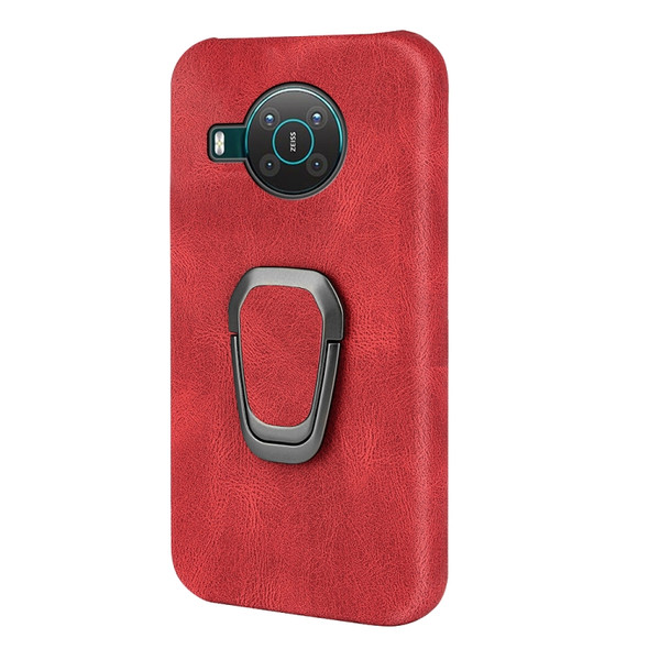 For Nokia X10 / X20 Ring Holder PU Phone Case(Red)