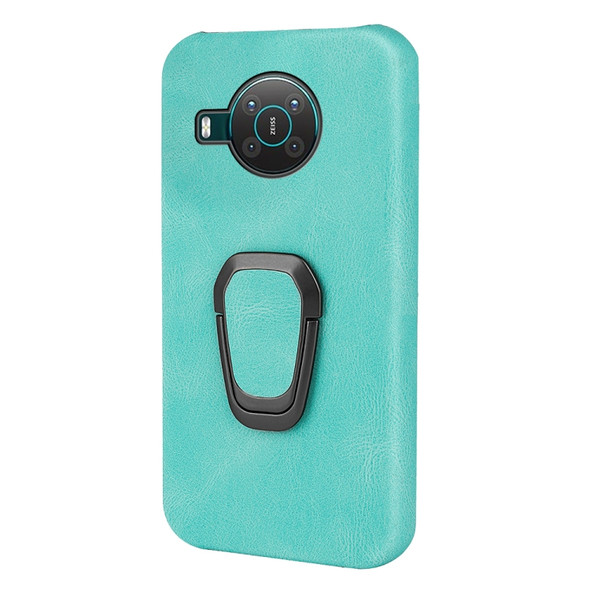 For Nokia X10 / X20 Ring Holder PU Phone Case(Mint Green)