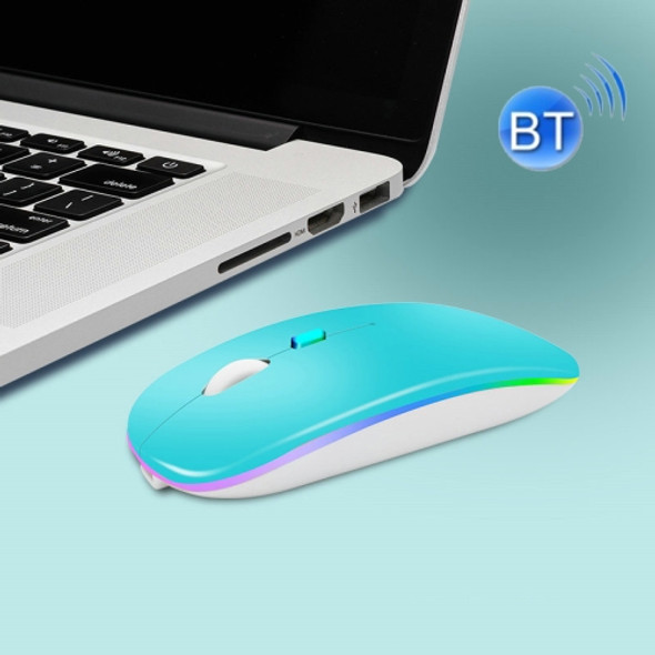 Y20 4 Keys Colorful Glow Charging Mute Mouse Notebook Game Wireless Mouse, Colour: Bluetooth Version (Blue)