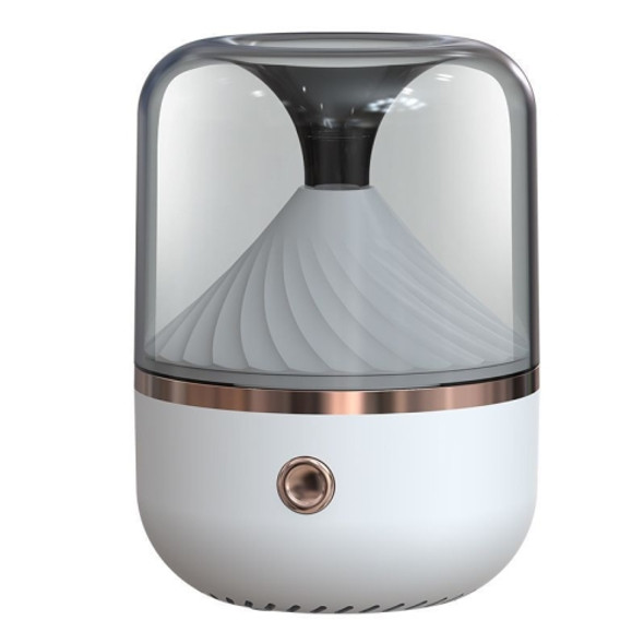HX-930 Home Bedroom Round Mirror Essential Oil Aromatherapy Machine Ultrasonic Atomization Hydrating Spray Humidifier(White)