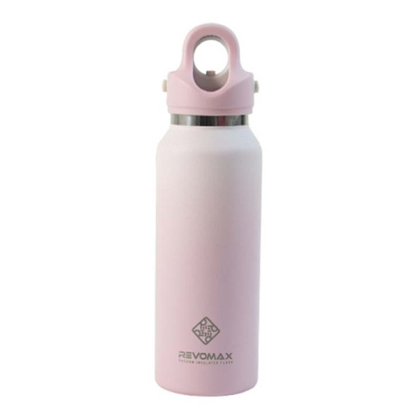 REVOMAX Stainless Steel Vacuum Flask Outdoor Car Vacuum Flask, Capacity： 365ml (Cherry Pink)