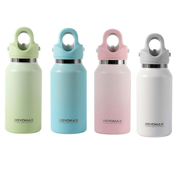 REVOMAX Stainless Steel Vacuum Flask Outdoor Car Vacuum Flask, Capacity： 266ml (Cherry Pink)